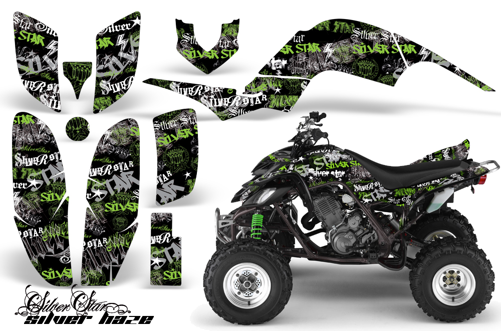 Yamaha Raptor 660 Graphics Silverhaze Green BlackBG